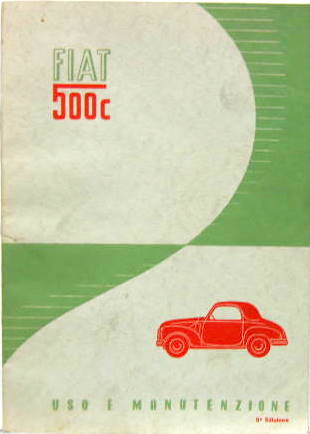 Couverture de 1950-IV FIAT 500 LIVRET D'ENTRETIEN EN ITALIEN