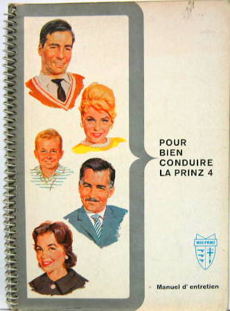 Couverture de NSU PRINZ 4  LIVRET D'ENTRETIEN