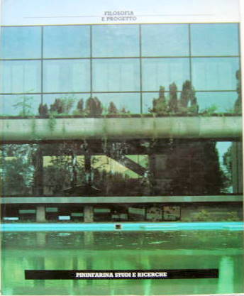 Couverture de PININFARINA FILOSOFIA E PROGETTO DE PININFARINA STUDIE E RICERCHE PININFARINA EN ITALIEN 1989