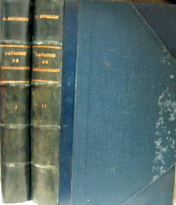Couverture de L'AVIATION DE BOMBARDEMENT EN 2 VOLUMES DE CAMILLE ROUGERON AVEC UNE BELLE RELIURE DE 1936