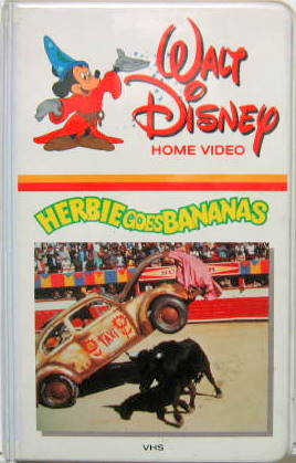 Couverture de 1994 HERBIE GOES BANANAS WALT DISNEY VIDEO CASSETTE VHS EN ANGLAIS
