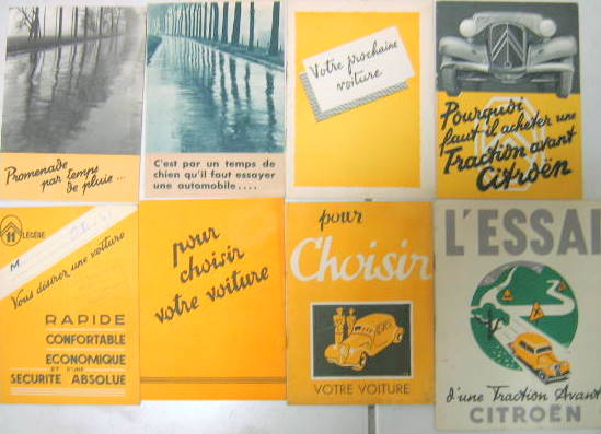 Couverture de 1936-39 TRACTION CITROEN TRACTION CATALOGUE AU CHOIX
