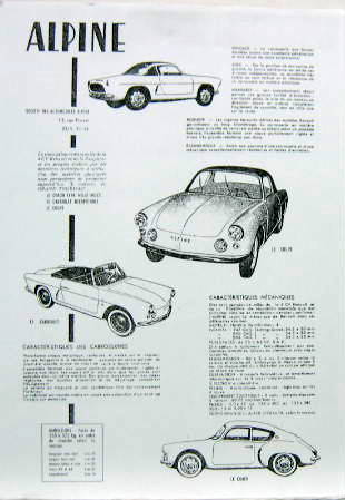 Couverture de 1960 ALPINE GAMME