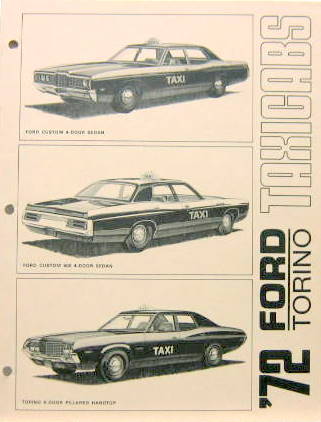 Couverture de 1971-9 TAXIS FORD TORINO CATALOGUE