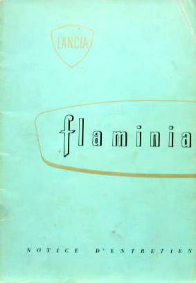 Couverture de 1958-II LANCIA FLAMINIA BERLINE LIVRET D'ENTRETIEN