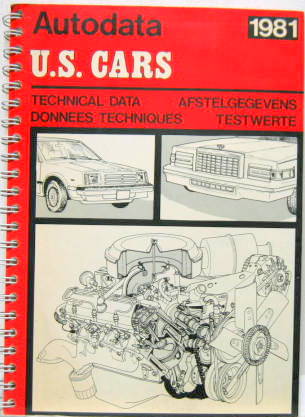 Couverture de 1981 AUTODATA US CARS MULTILANGUES