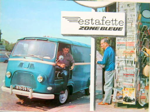 Couverture de RENAULT ESTAFETTE ZONE BLEUE CATALOGUE REF 436590303