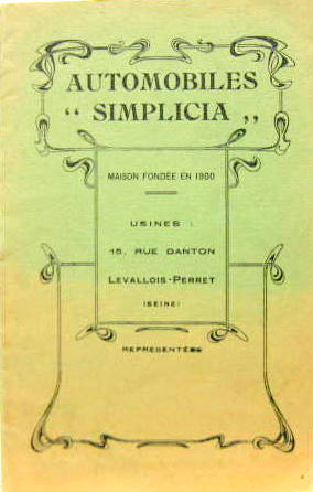 Couverture de SIMPLICIA 10 /12 HP A LEVALLOIS PERRET AUTO CAMION TRACTEUR POUR LE TRAMWAY DU JARDIN D'ACCLIMATATION  CATALOGUE