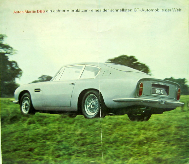 Couverture de ASTON MARTIN DB6 DEPLIANT EN ALLEMAND