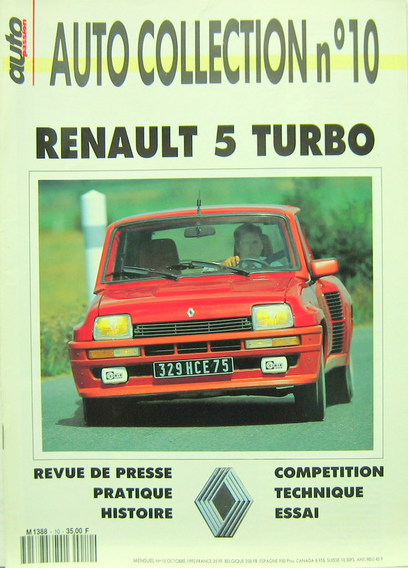 Couverture de RENAULT 5 TURBO   AUTO COLLECTION N°10