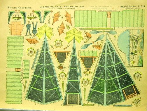 Couverture de IMAGERIE D'EPINAL AEROPLANE MONOPLAN LA DEMOISELLE DE SANTOS DUMONT