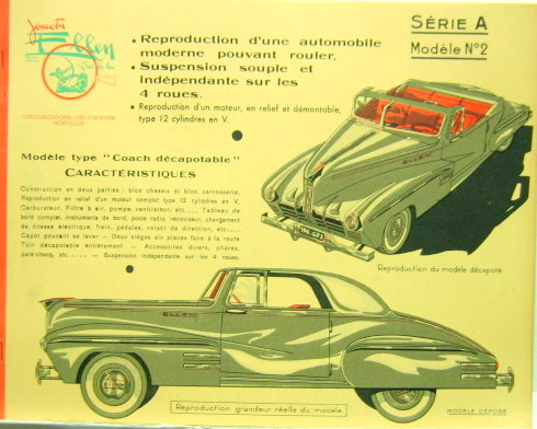 Couverture de JOUETS ELLEN DECOUPAGE AUTOMOBILE COACH DECAPOTABLE  SERIE A N°2