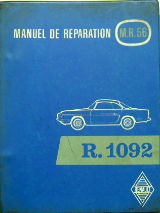 Couverture de RENAULT FLORIDE  1092 MANUEL DE REPARATION MR 56