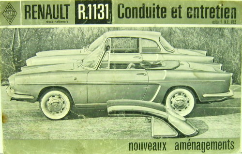 Couverture de RENAULT CARAVELLE ADDITIF AU LIVRET D'ENTRETIEN NE 882 NOUVEAUS AMENAGEMENTS