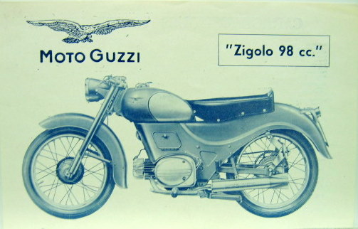 Couverture de GUZZI ZIGOLO 98 CM3 PROSPECTUS EN FRANCAIS