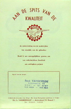 Couverture de GUZZI ZIGOLO LODOLA STORNELLO GALETTO CARDELLINO  DEPLIANT EN FLAMAND
