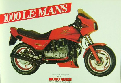 Couverture de 1985-7 GUZZI 1000 LE MANS PROSPECTUS EN FRANCAIS
