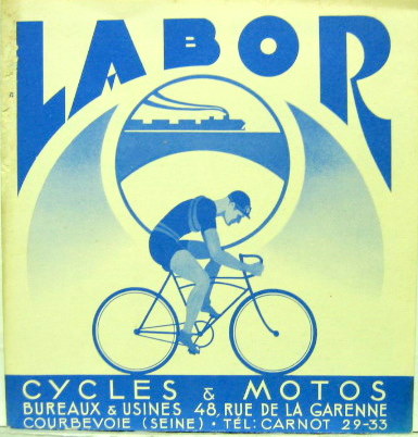 Couverture de 1930 LABOR VELOMOTEUR MOTO VELO A COURBEVOIE