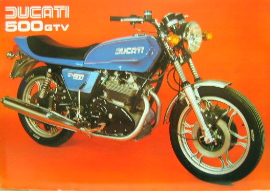 Couverture de DUCATI 500 GTV PROSPECTUS EN ITALIEN ET ANGLAIS