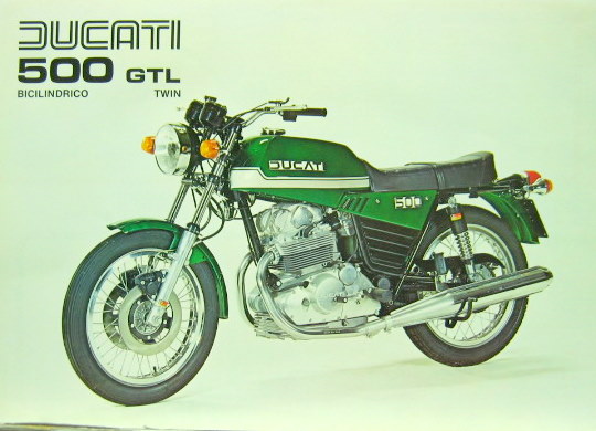 Couverture de DUCATI 500 GTL TWIN PROSPECTUS EN ITALIEN ET ANGLAIS
