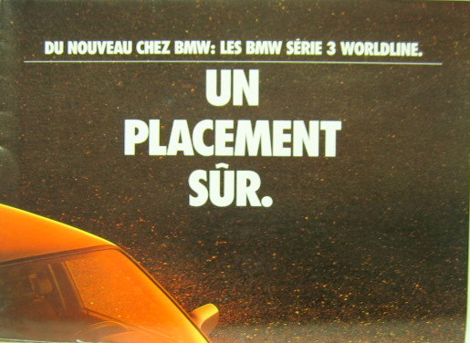 Couverture de 1990-1 BMW SERIE 3 WORLDLINE CATALOGUE N°011031030