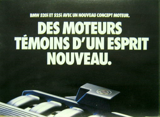 Couverture de 1990-1 BMW 520i et 525i CATALOGUE N°011050730