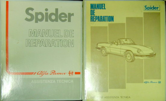 Couverture de ALFA ROMEO SPIDER MANUEL DE REPARATION