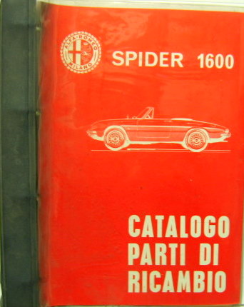 Couverture de 1966-6 ALFA ROMEO SPIDER 1600 CATALOGUE DE PIECES DETACHEES EN ITALIEN