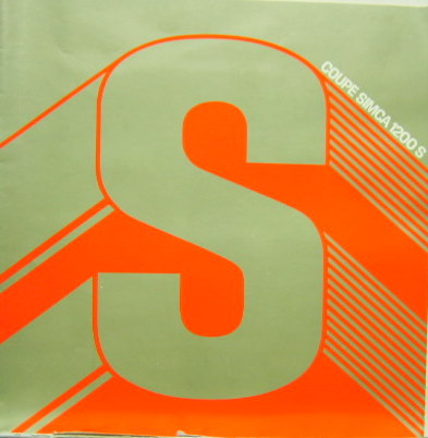 Couverture de 1969-8 SIMCA 1200 S CATALOGUE ORANGE ET ARGENT