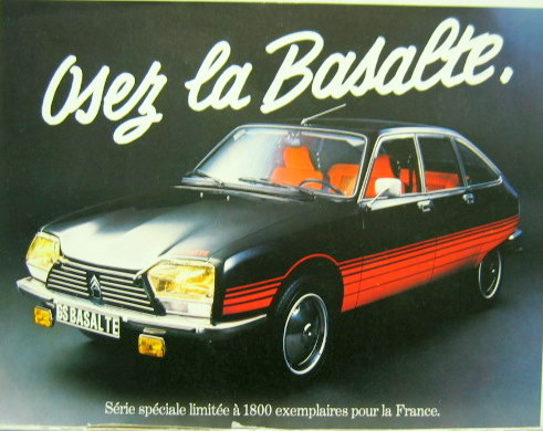 Couverture de CITROEN GS BASALTE PROSPECTUS AU CHOIX