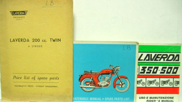Couverture de LAVERDA 200-350-500 CC  LIVRET D'ENTRETIEN