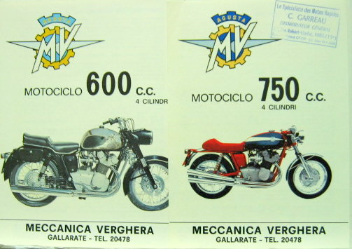 Couverture de MV 600-750 CC PROSPECTUS ORIGINAL EN ITALIEN