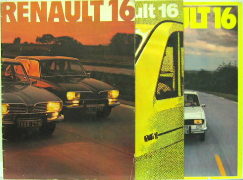 Couverture de RENAULT 16 CATALOGUE AU CHOIX