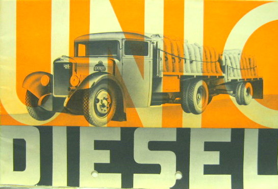 Couverture de 1934 UNIC DIESEL DEPLIANT