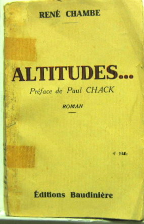 Couverture de 1933 ALTITUDES DE RENE CHAMBRE