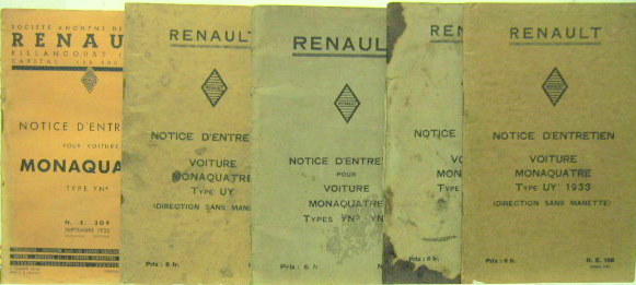 Couverture de RENAULT MONAQUATRE LIVRET D'ENTRETIEN AU CHOIX
LIVRET D'ENTRETIEN