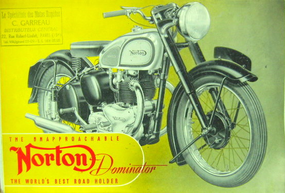 Couverture de NORTON DOMINATOR MODEL 7  DEPLIANT EN ANGLAIS