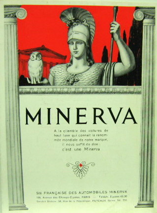 Couverture de 1927 MINERVA 20-30-32 CV CATALOGUE