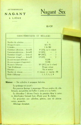 Couverture de NAGANT SIX 15 CV  LIVRET DE GRAISSAGE
