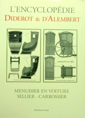 Couverture de MENUISIER EN VOITURE SELLIER CARROSSIER DE L'ENCYCLOPEDIE DIDEROT ET D'ALEMBERT
