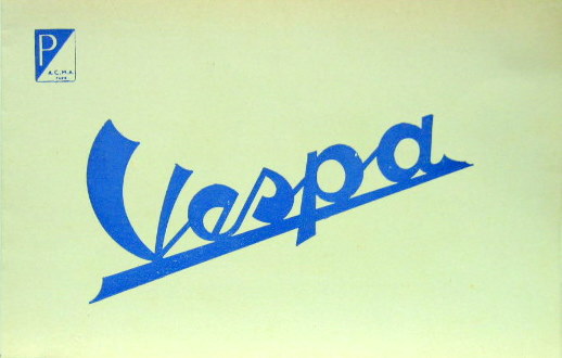 Couverture de VESPA ACMA PHARE AU GUIDON DEPLIANT