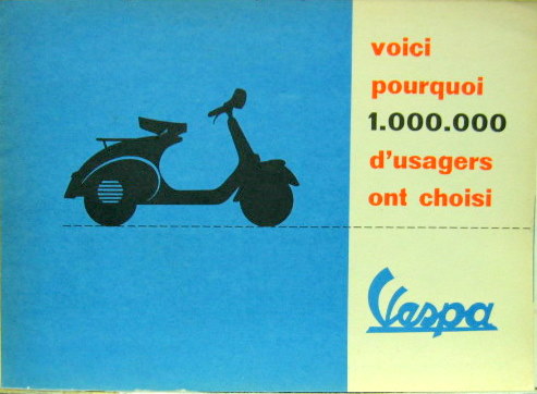 Couverture de 1956 VESPA ACMA 125-150 CM3 PHARE AU GUIDON DEPLIANT
