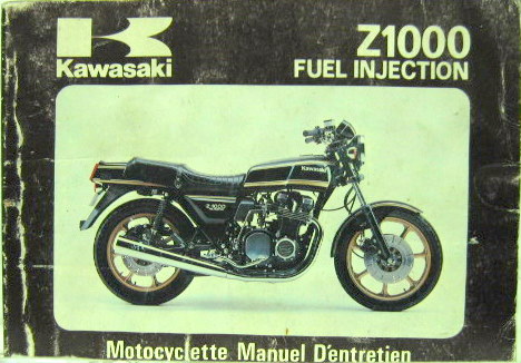 Couverture de 1980-5 KAWASAKI Z 1000 FUEL INJECTION LIVRET D'ENTRETIEN