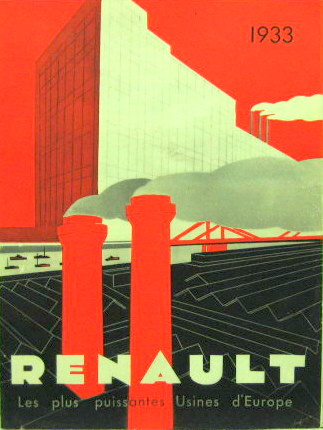Couverture de 1933 RENAULT LA PLUS PUISSANTE USINE D'EUROPE DEPLIANT