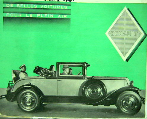 Couverture de 1930-3 RENAULT DE BELLES VOITURES POUR LE PLEIN AIR CABRIOLET ET BERLINE DECAPOTABLE CATALOGUE