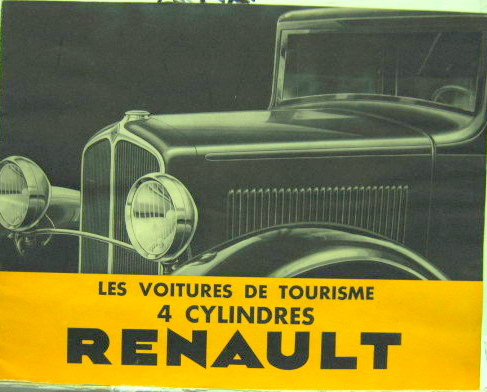 Couverture de 1932-9 RENAULT LES VOITURES DE TOURISME 4 CYLINDRES CATALOGUE