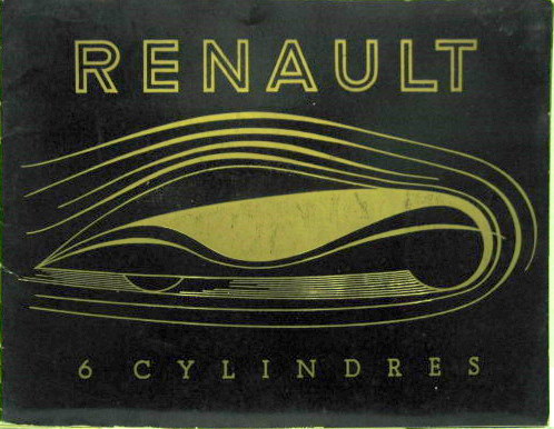 Couverture de 1939 RENAULT 6 CYLINDRES CATALOGUE AVEC PLANCHES (VT389)