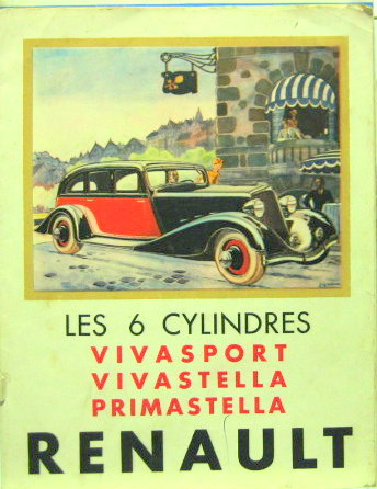 Couverture de 1933-9 RENAULT LES 6 CYLINDRES CATALOGUE (vt220)