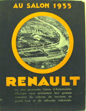 Couverture de 1932-9 RENAULT AU SALON 1933 DEPLIANT