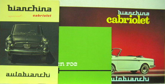 Couverture de AUTOBIANCHI BIANCHINA  CABRIOLET CATALOGUE AU CHOIX